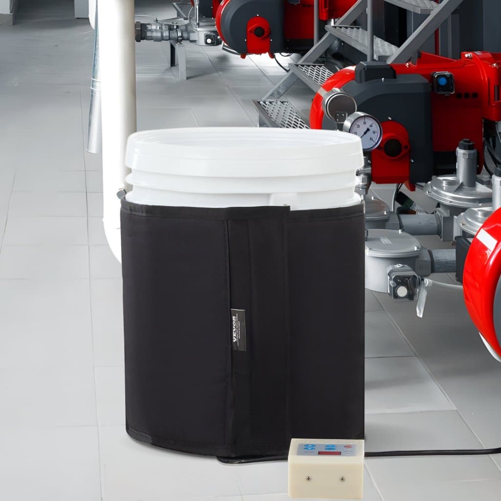 gallonos fémhordó-fűtő, 250 W, 0–145 ℉, állítható, független termosztáttal