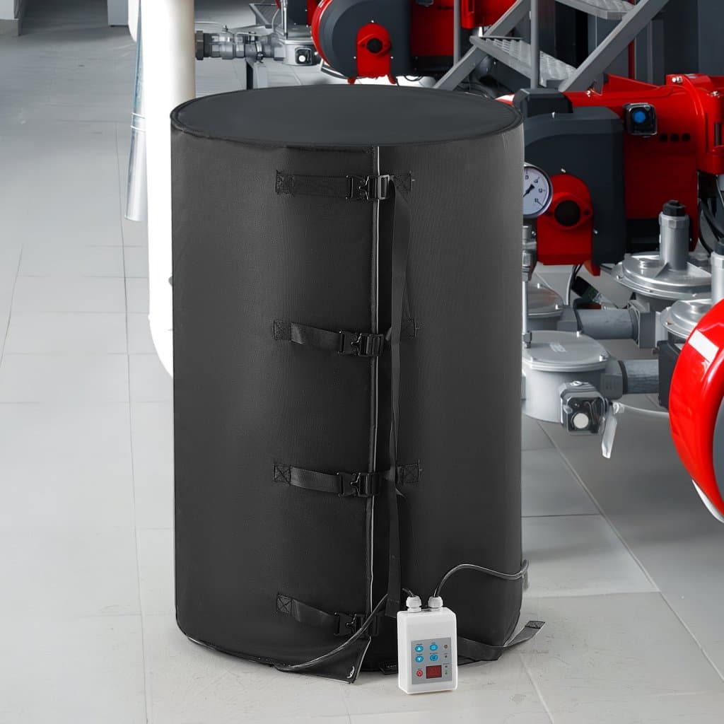 55 gallonos fémhordó-fűtő, 1300 W, 0–145 ℉, állítható, független termosztáttal