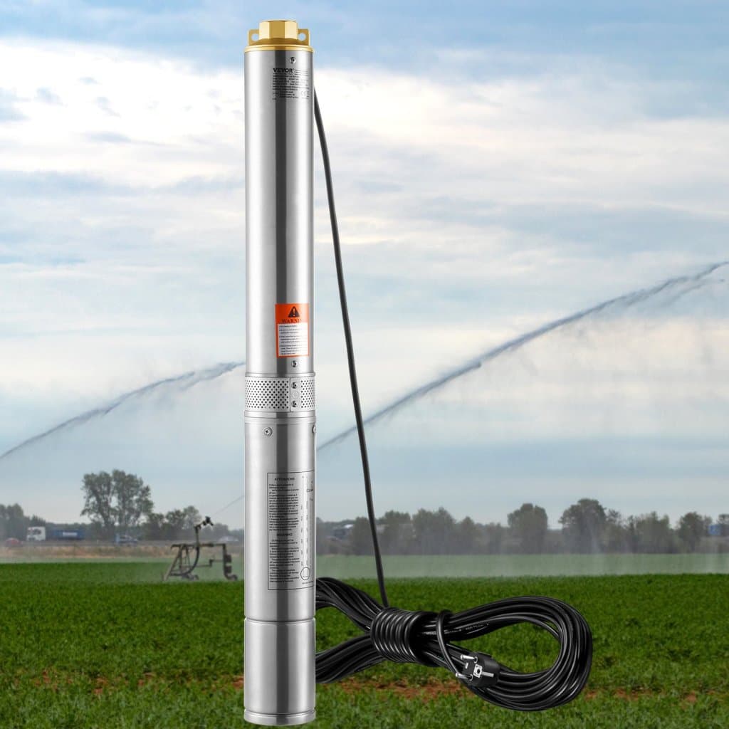 Merülő mélykútú szivattyú, rozsdamentes acél, vízszivattyú 750 W 230 V 7,1 m³/h