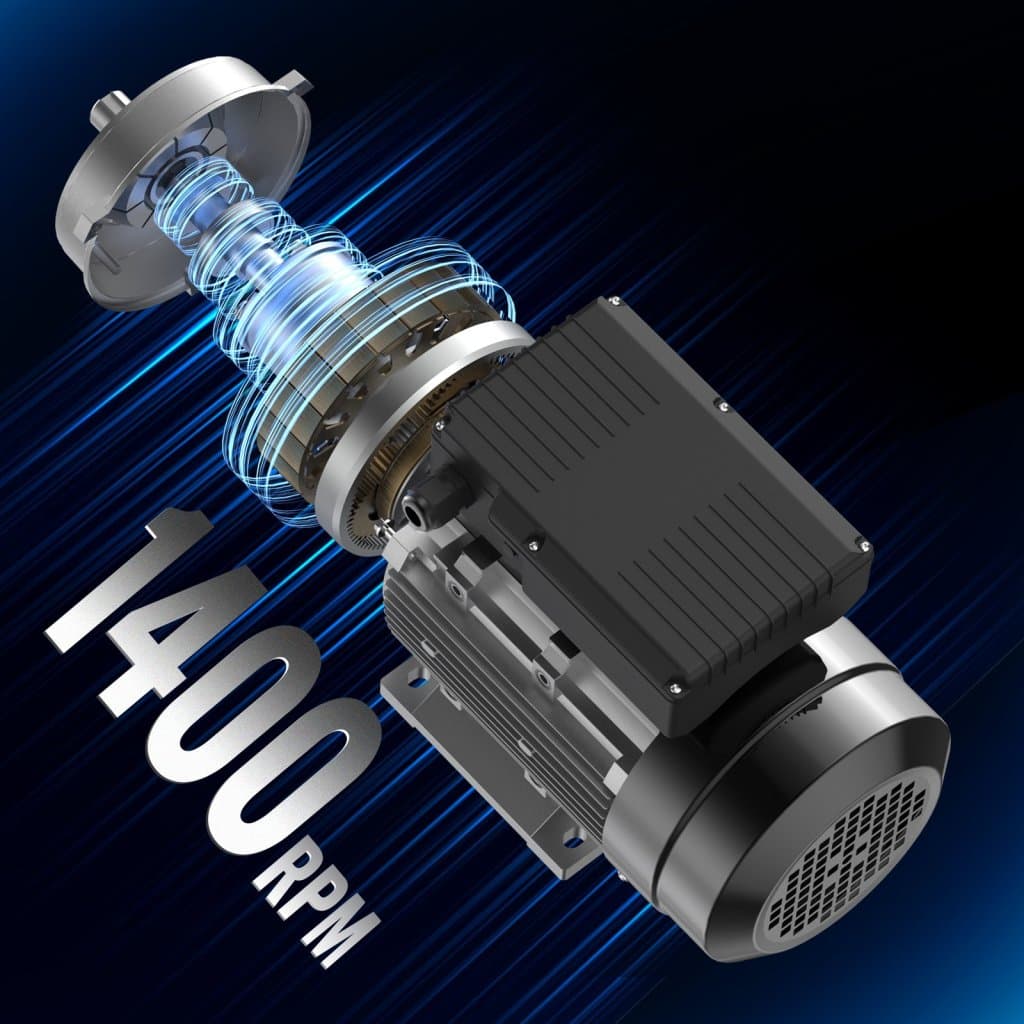 Elektromotor 1,5 kW 1400 rpm. AC 220~240 V 9,85 A 1 fázisú 24mm hřídel s perem