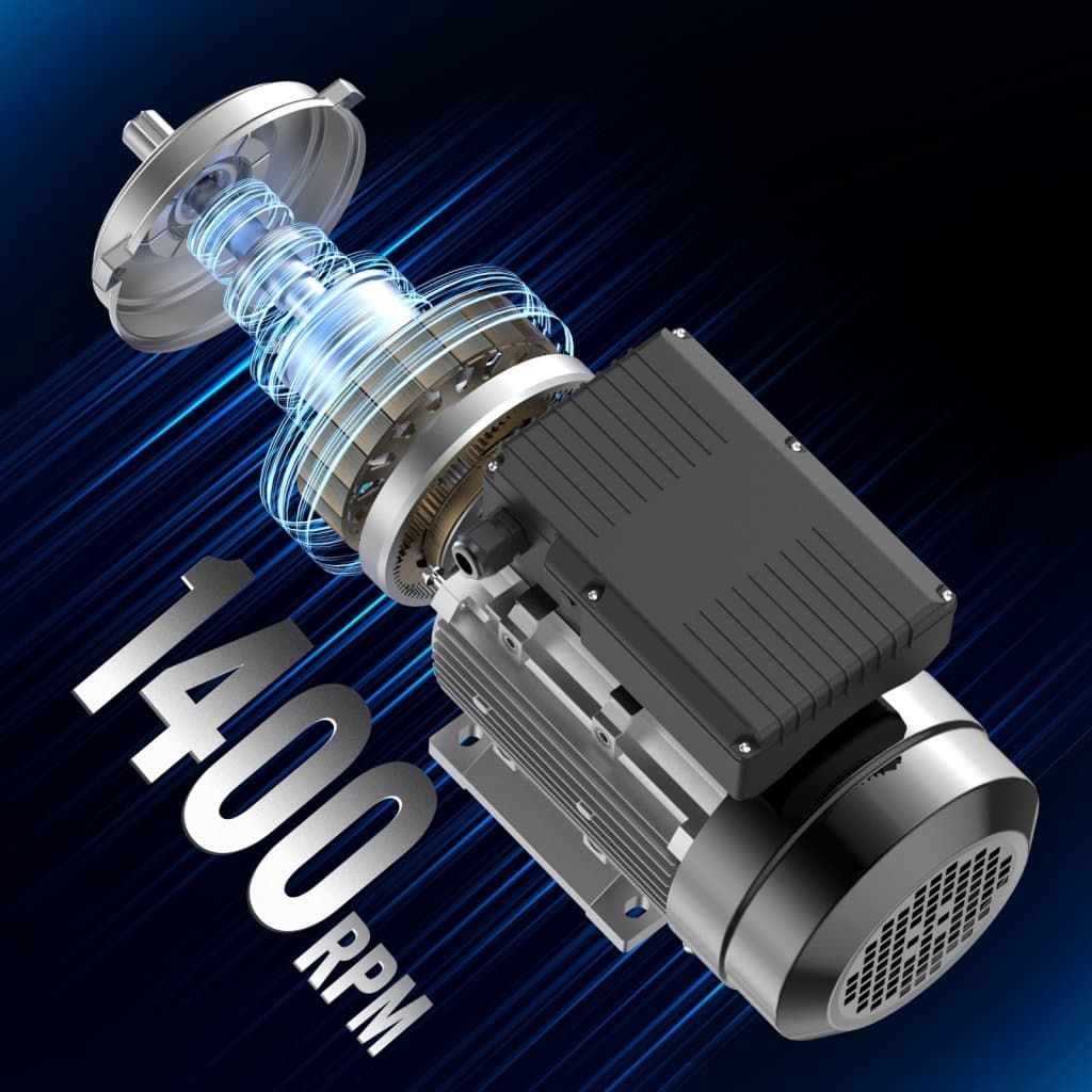 Elektromotor 1,5 kW 1400 rpm. AC 220~240 V 9,85 A 1 fázisú 24mm hřídel s perem