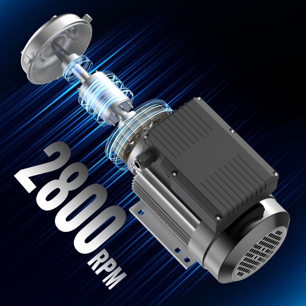 Elektromotor 2,2 kW 2800 rpm. AC 220~240 V 13,8 A 1 fázis 24 mm hřídel s perem