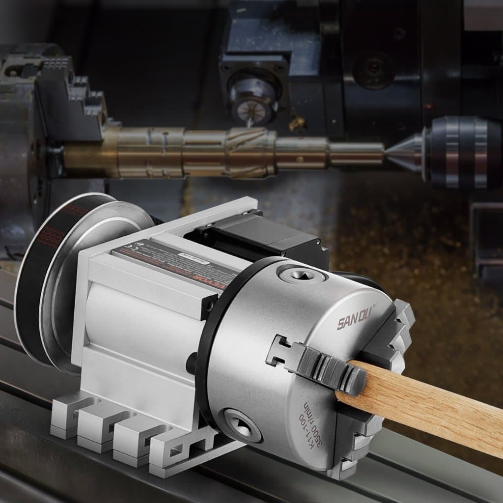 Osztófej K11-100 mm-es indexelő tokmánnyal, 3 pofás tokmány, CNC maráshoz való szegnyereg