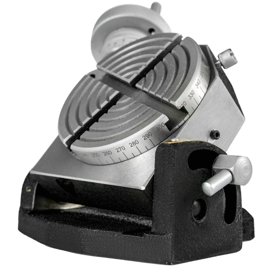 4 hüvelykes/100 mm-es vízszintes függőleges forgóasztal 4 hornyos forgóasztal marógéphez MT-2 360 fokos maró forgóasztal Precíziós forgóasztal maráshoz Fúró-prés satu