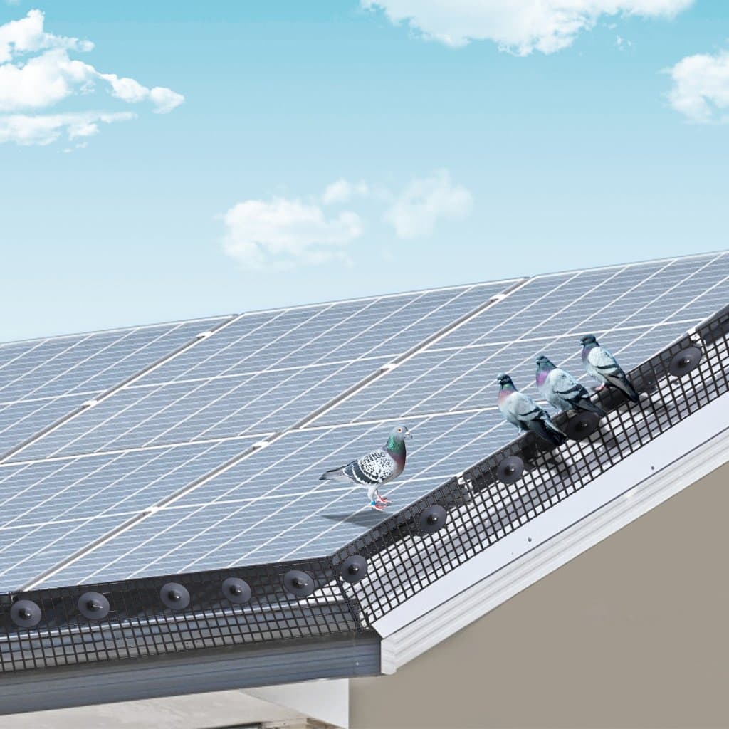 Madárvédelem napelemekhez 15,24 x 3048 cm, rovarvédő görgőkészlet 60 darab alumínium csatlakozóval, napelemvédelem rozsdamentes acél PVC bevonattal, drótháló átmérője 12,7 mm