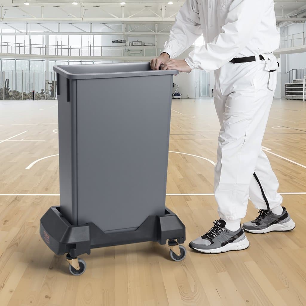 Keskeny, kerekes szemeteskocsi, 16/23 gallonos konténerekhez, 90 kg teherbírás