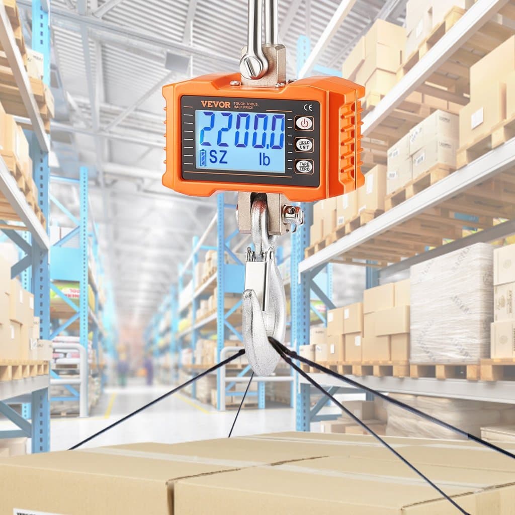 Digitális darumérleg, ipari függesztett mérleg, 1000 kg, nagy teherbírású