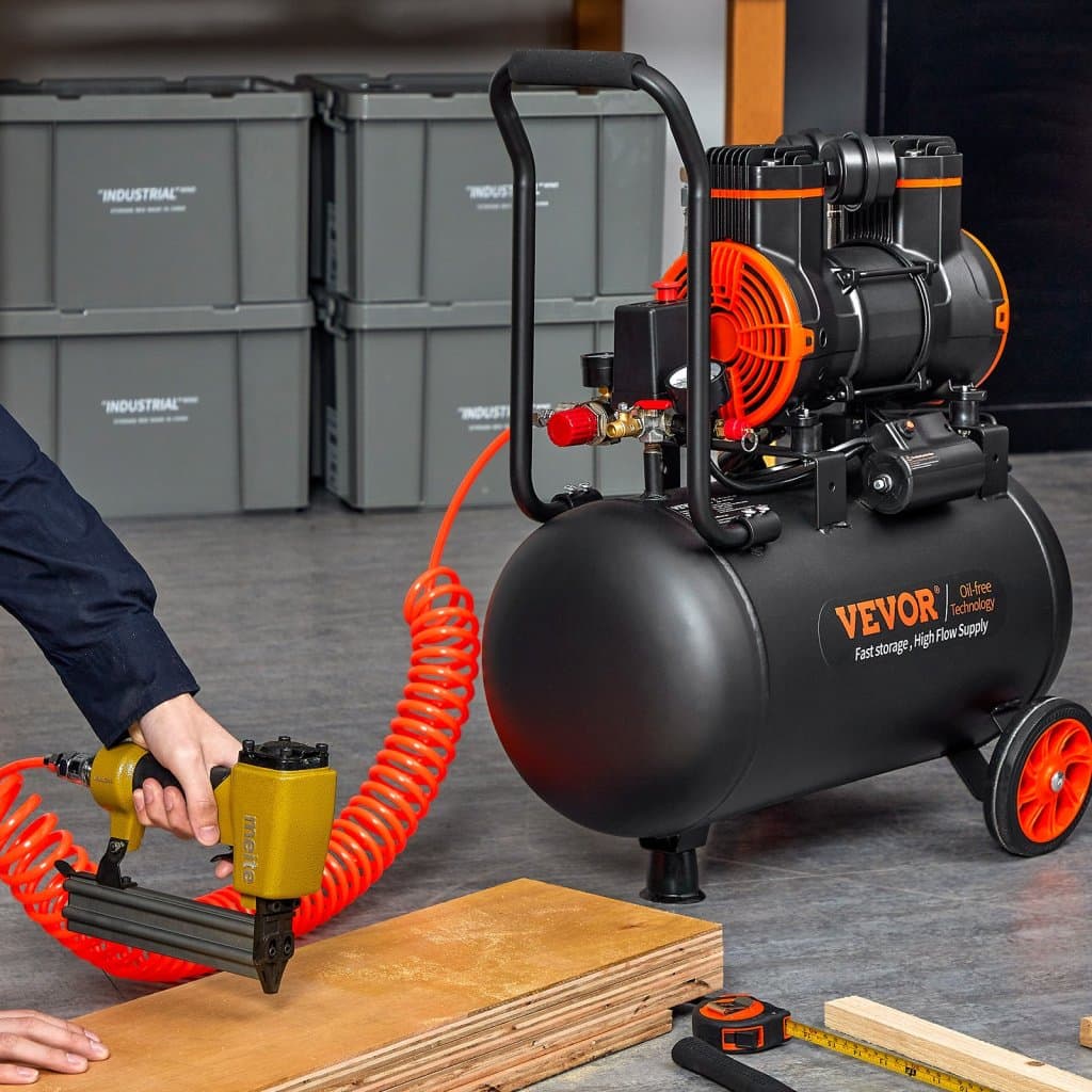1800 W-os légkompresszor 90 PSI 70 dB Rendkívül csendes Olajmentes