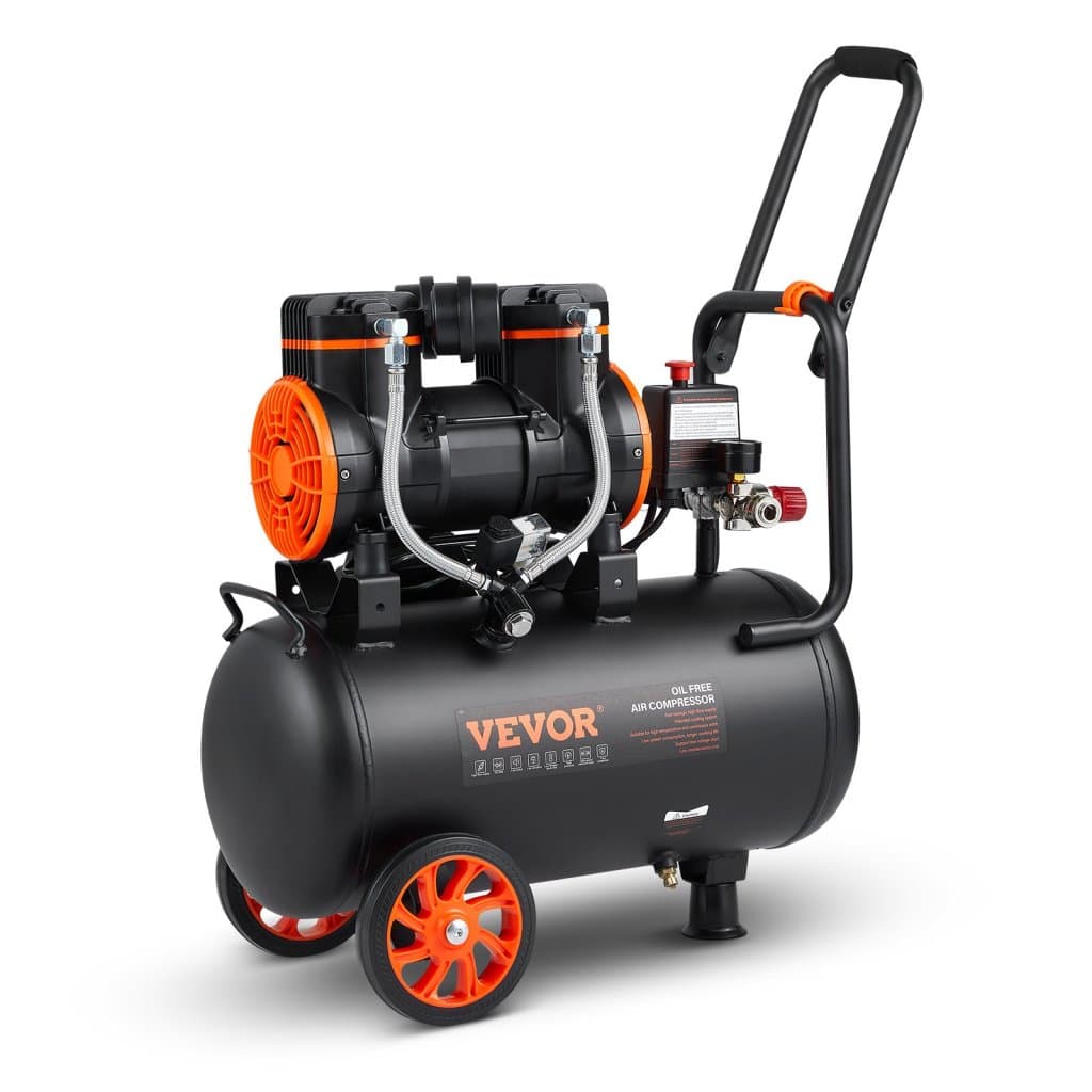 1450 W-os légkompresszor 90 PSI 70 dB Rendkívül csendes Olajmentes