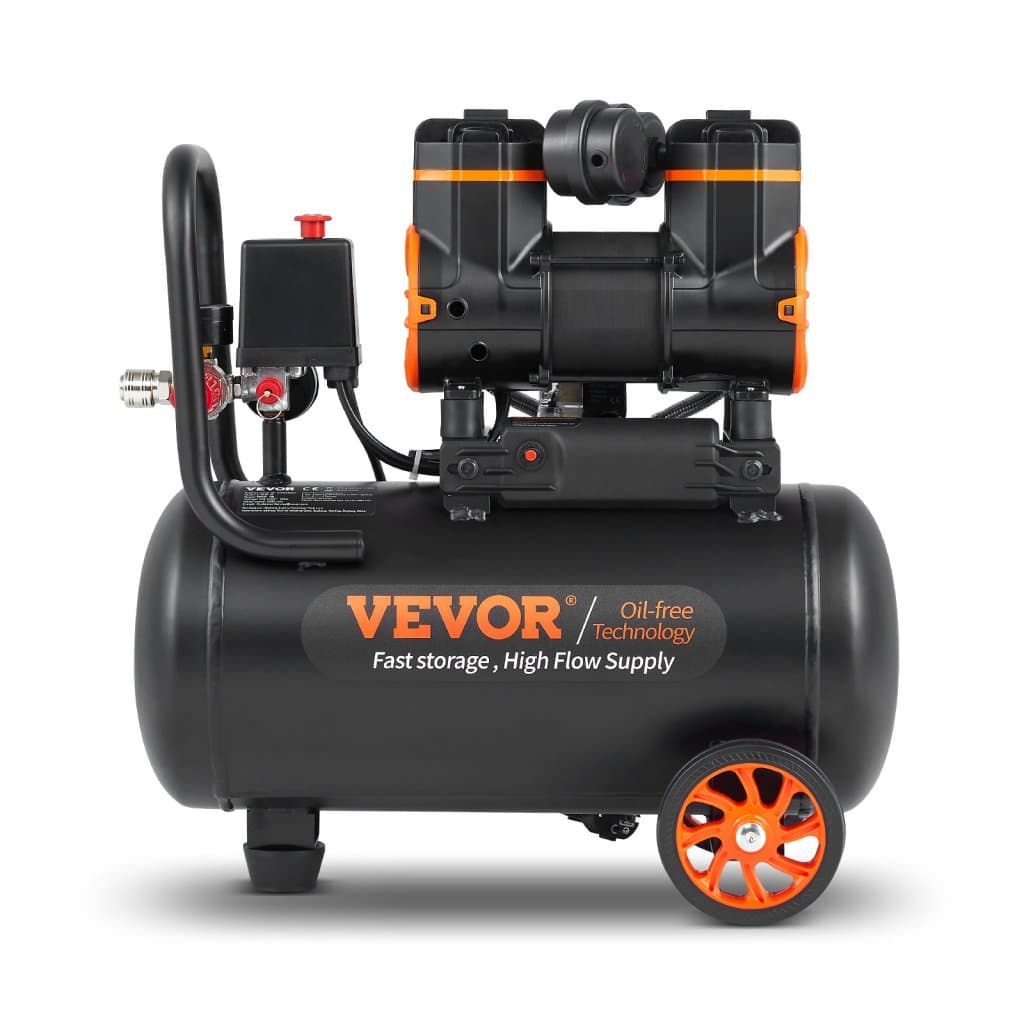 900 W-os légkompresszor 90 PSI 70 dB Rendkívül csendes Olajmentes