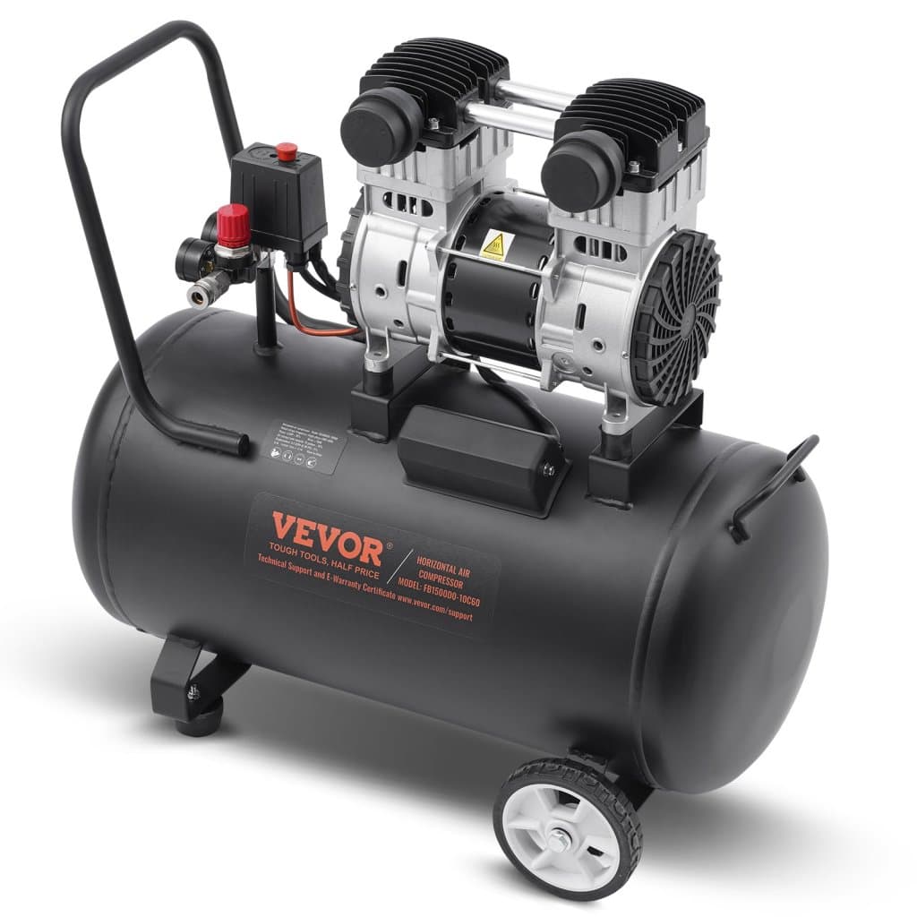 Légkompresszor Kompakt hordozható olajmentes kompresszor 15 gallon 90 PSI