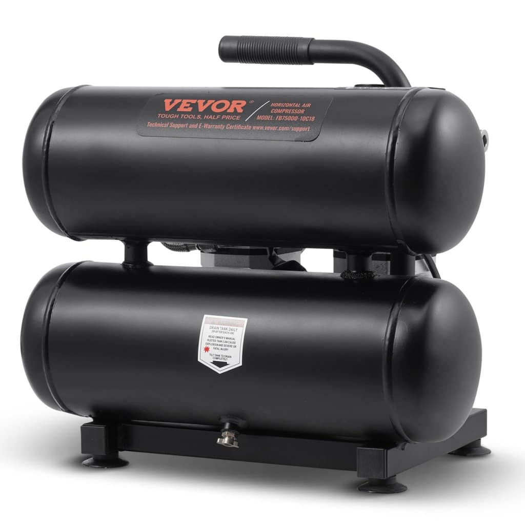Légkompresszor Kompakt hordozható olajmentes kompresszor 4,6 gallon 90 PSI