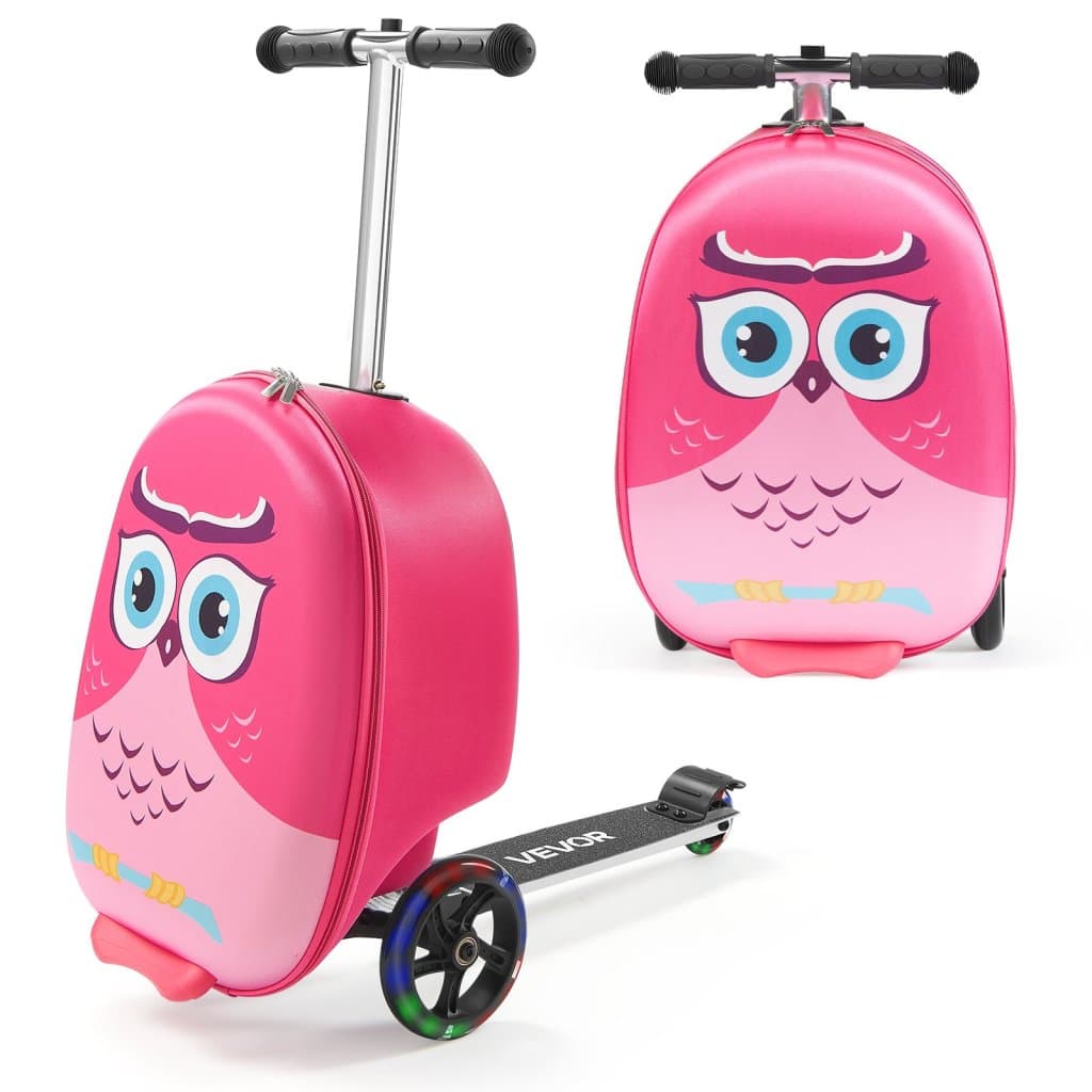 20 hüvelykes gyerek rollertáska villogó kerekekkel, rózsaszín