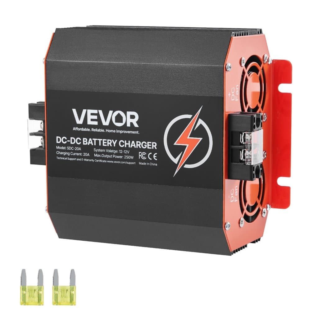 DC-DC 12V 20A töltő, 250W akkumulátortöltő ólom-savas és lítium AGM akkumulátorokhoz