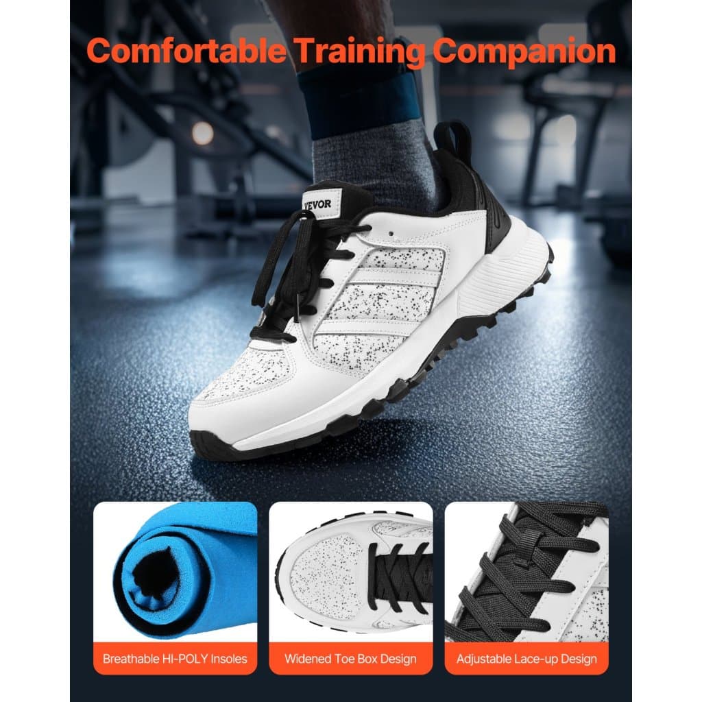 Crosstraining cipő, W szélesség, UK 10-es méret, széles orrú, boxeralsó, fehér