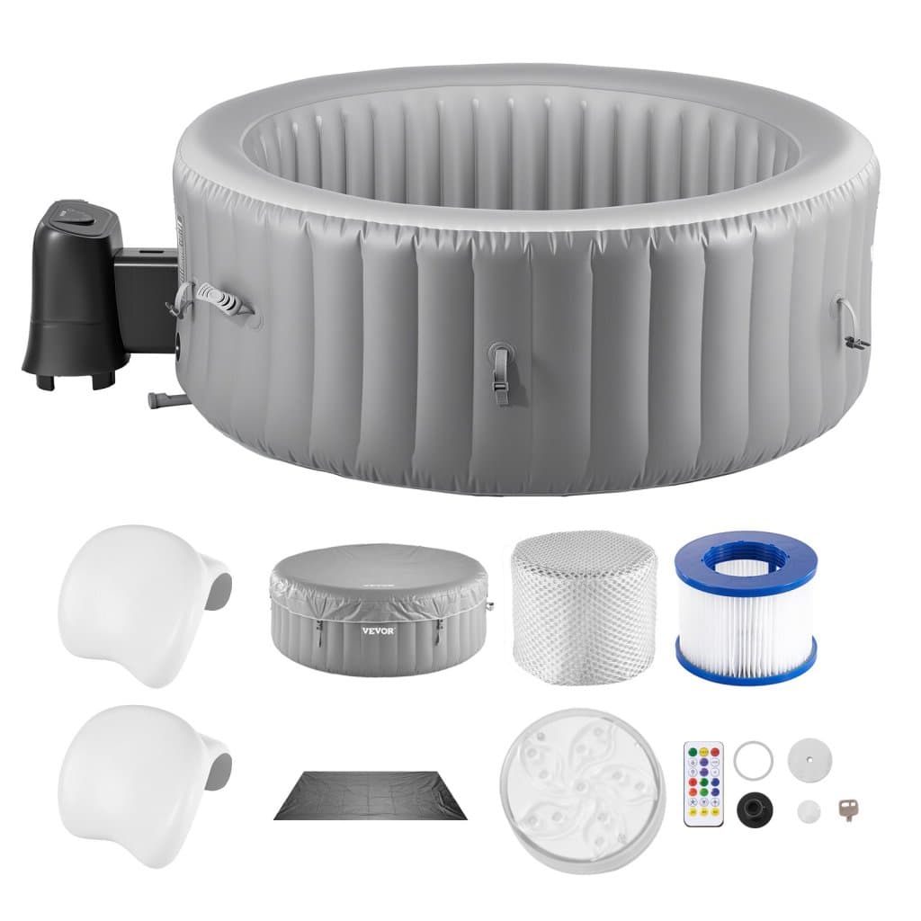Felfújható jakuzzi 6-8 fő részére, kapacitás 2400 x 660 mm, hordozható kültéri jakuzzi