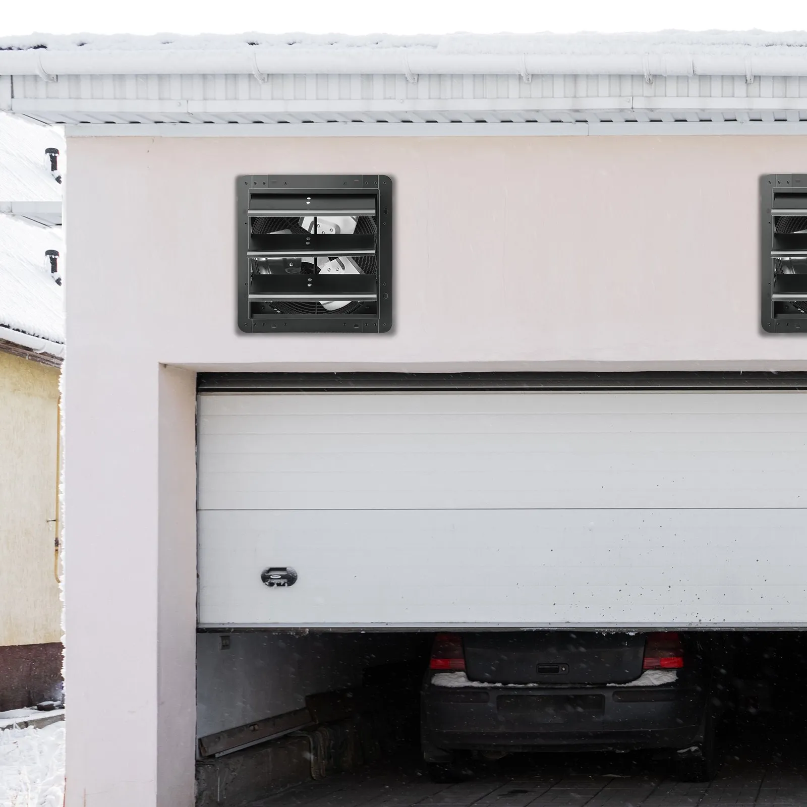 Zsaluzós elszívó ventilátor, 305 mm hőmérséklet-páratartalom-szabályozóval, EC-motorral, 904 CFM, változtatható sebességű, állítható fali padlásventilátor, szellőztetés és hűtés üvegházakhoz, garázsokhoz, fészerekhez