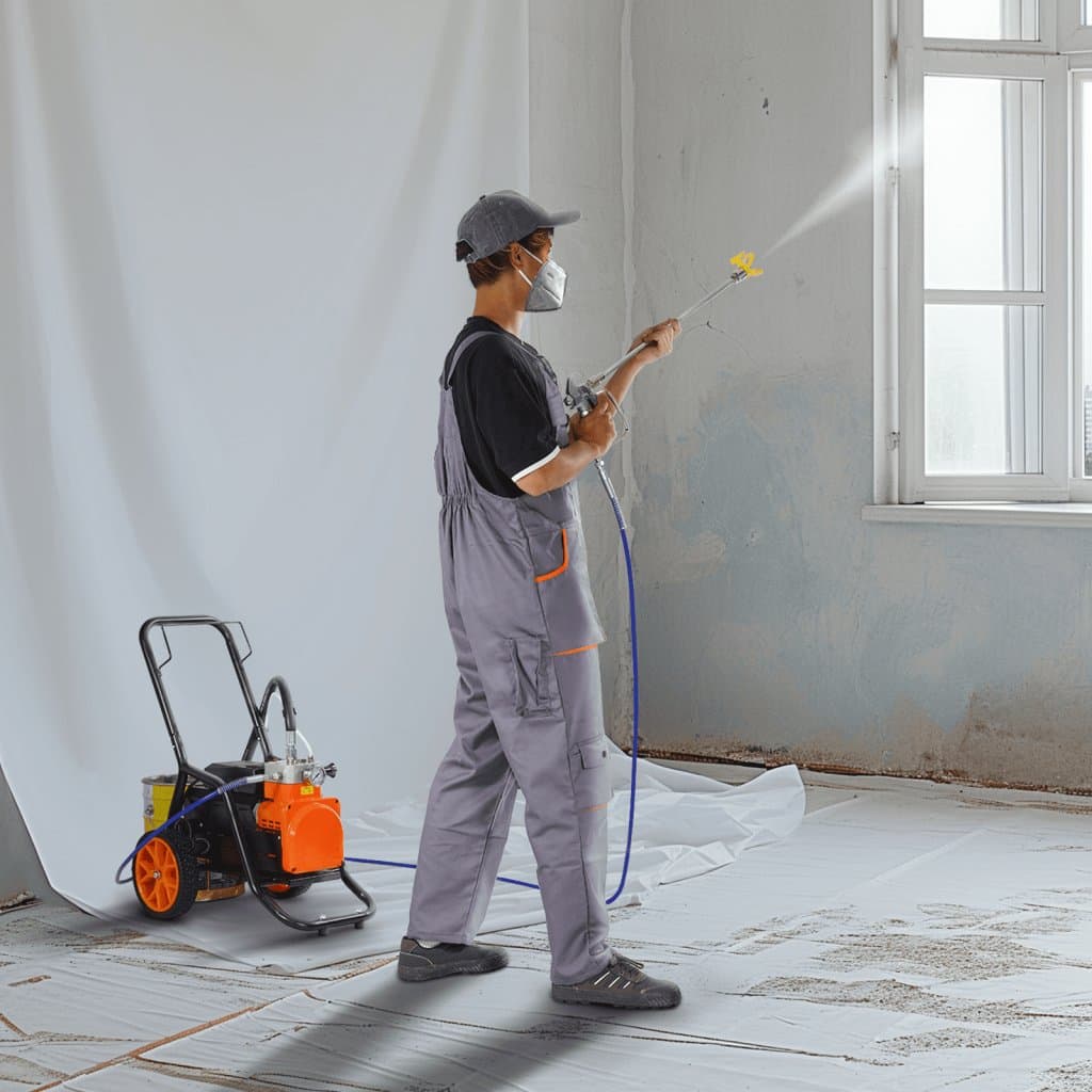 Kocsis légmentes festékszóró pisztoly, membrános festékszóró pisztoly, 1700 W-os elektromos légmentes festékszóró pisztoly