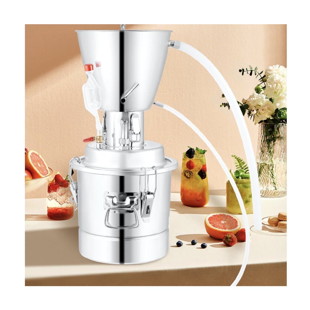 13 gallonos 50 literes vízdesztilláló készlet, otthoni lepárló, 304 rozsdamentes acélcsővel, keringtetőszivattyúval, beépített hőmérővel és kipufogónyílással