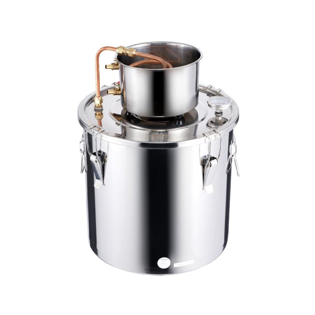 Moonshine szénsavmentes 8 gallonos víz-alkohol lepárló főzőkészlet rozsdamentes acélból