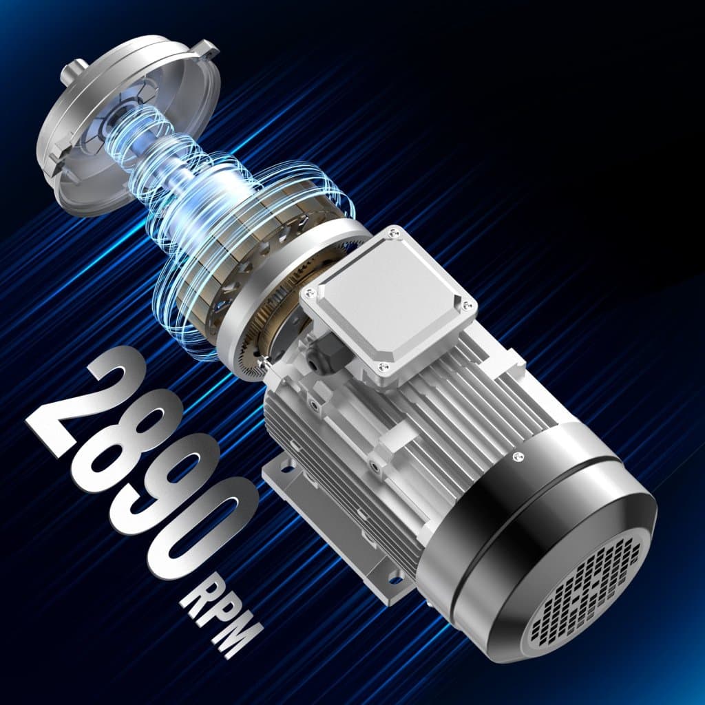 Elektromotor 2,2 kW, 2890 ford./perc, AC 400 V, 50 Hz, 4,7 A, 3 fázis, Hřídel s perem 24 mm