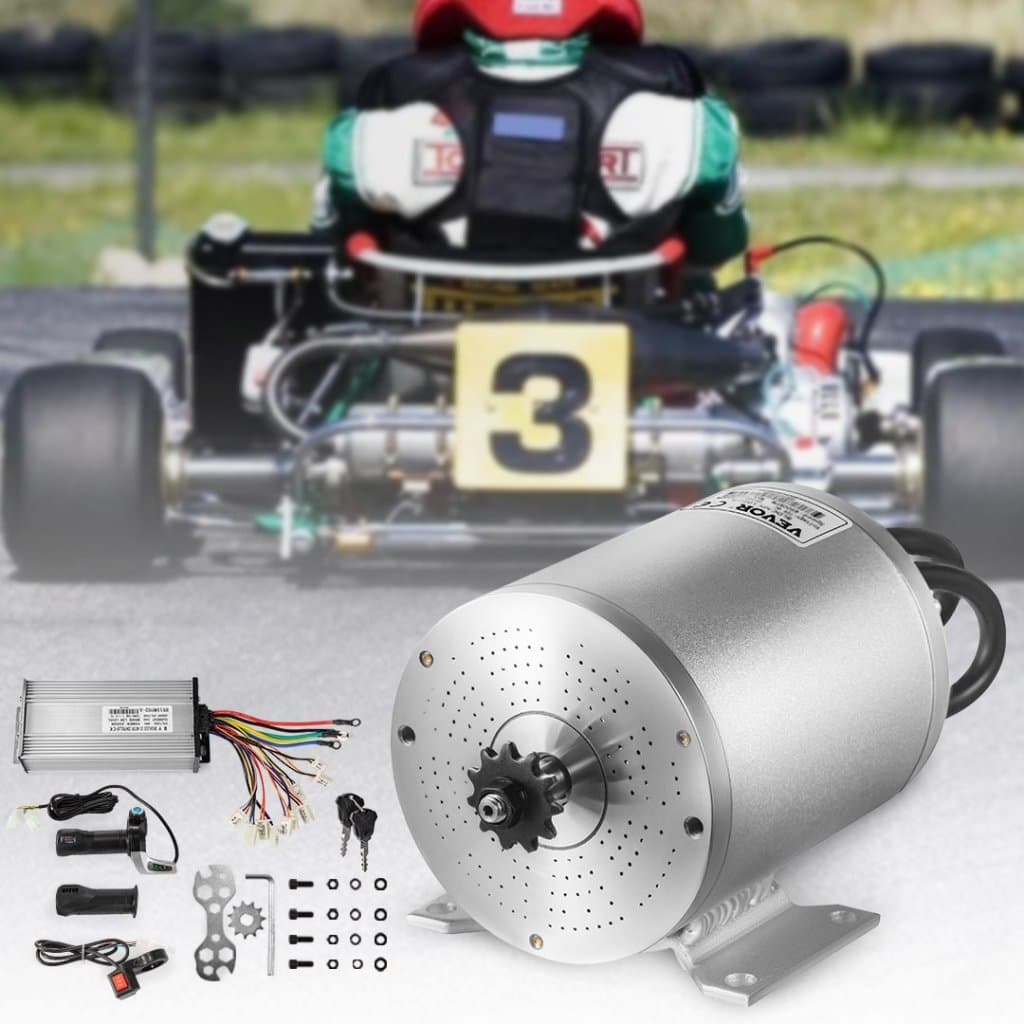 Elektromos kártya nélküli motor 48V 2000W kártya nélküli villanymotor 4300 rpm. vysokorychlostní motor s 34A regulátorem a rukojetí plynu pro motokáru, čtyřkolku, elektrický skútr, motorcycle, motor se středním pohonem, DIY díl