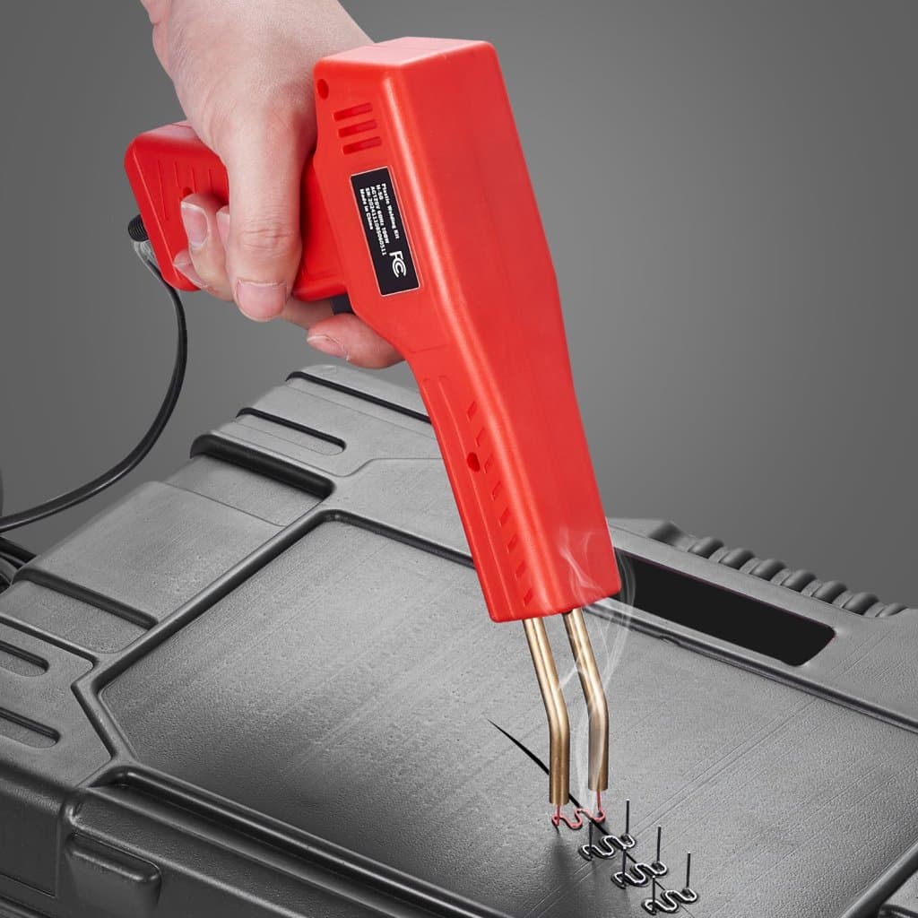 100 W-os műanyag hegesztő, műanyag hegesztőpisztoly 800 kapoccsal