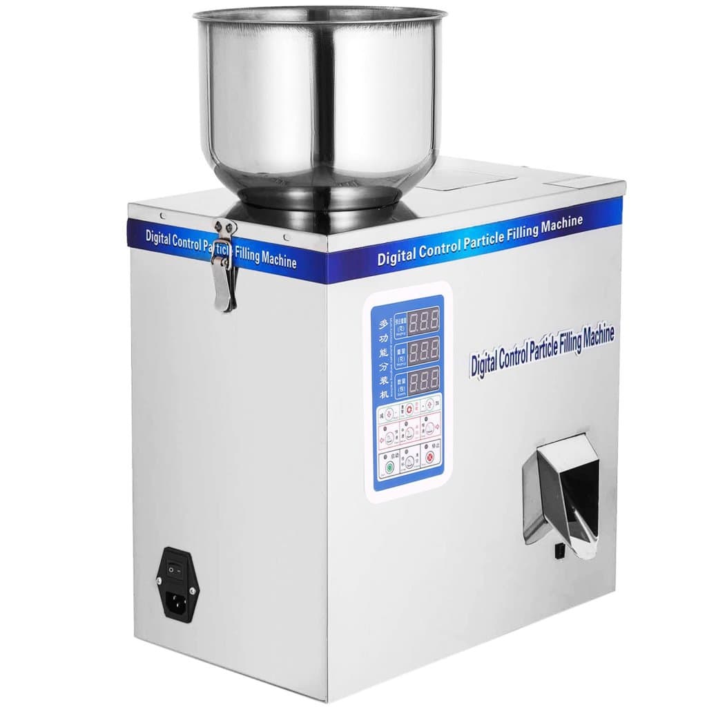 Por töltőgép, súlymérő és töltő funkcióval, 2-200g, 50W