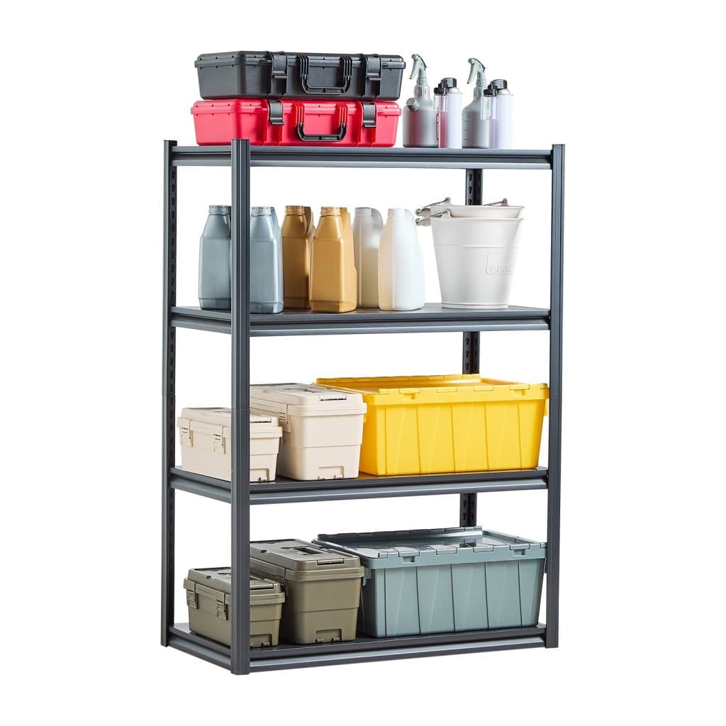 Tárolópolcok 51 cm Mé x 101 cm Sz x 147 cm Ma 4-szintes garázspolcok