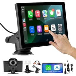 Autórádió CarPlay Érintőképernyő 9 hüvelykes Apple Android Első/hátsó kamera - miniatúra 2