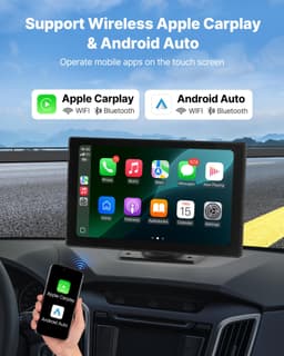 Autórádió CarPlay Érintőképernyő 9 hüvelykes Apple Android Első/hátsó kamera - miniatúra 6