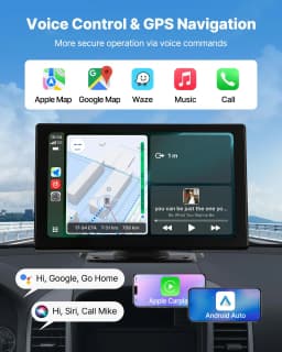 Autórádió CarPlay Érintőképernyő 9 hüvelykes Apple Android Első/hátsó kamera - miniatúra 7