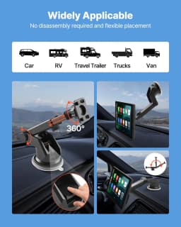 Autórádió CarPlay Érintőképernyő 9 hüvelykes Apple Android Első/hátsó kamera - miniatúra 11