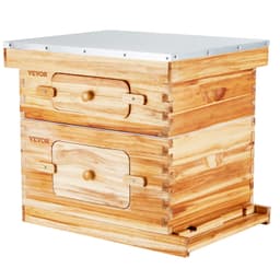 Bee Hive 20 keretes méhkaptár kezdőkészlet, méhviasszal bevont fenyőfa, 1 mély + 1 közepes méhdoboz Langstroth méhkaptár készlet, átlátszó akril ablakok alapokkal kezdő profi méhészeknek - miniatúra 12