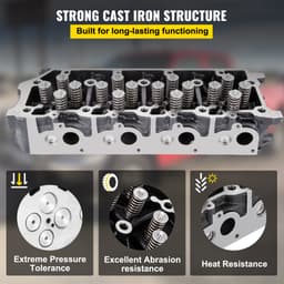 Összeszerelt hengerfej, Motor hengerfej szerelvény csere 6.4L, Öntöttvas hengerfej illik 08-10 Ford F250 F350 F450 F550-hez - miniatúra 8