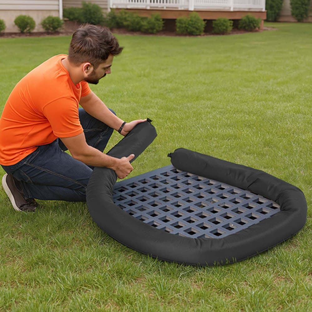 Üledékszűrő zokni, 4 db erózióvédelmi zokni átmérője 127 mm x 3048 mm hosszú lefedettséggel, polipropilén töltőanyaggal, rugalmas és hatékony iszapszűrő zoknik csapadékvíz-kezeléshez, vízelvezetés elleni védelemhez