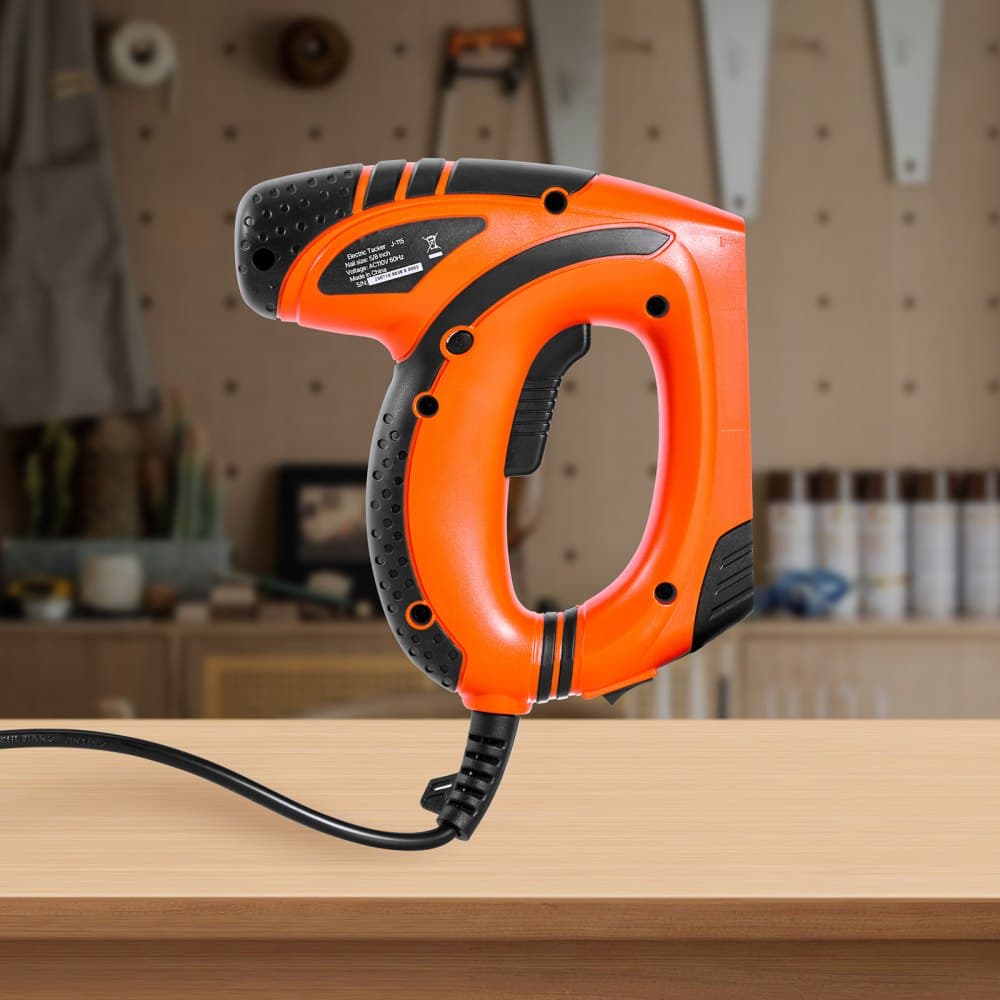 Elektromos szegezőpisztoly, 2 az 1-ben tűzőgép Brad szegező, 18-as méretű 15 mm, tűzőgép Brad szegező 1000 db tűzőkapoccsal és 1000 db szeggel, csúszásmentes gumi markolattal, famegmunkáláshoz és barkácsoláshoz