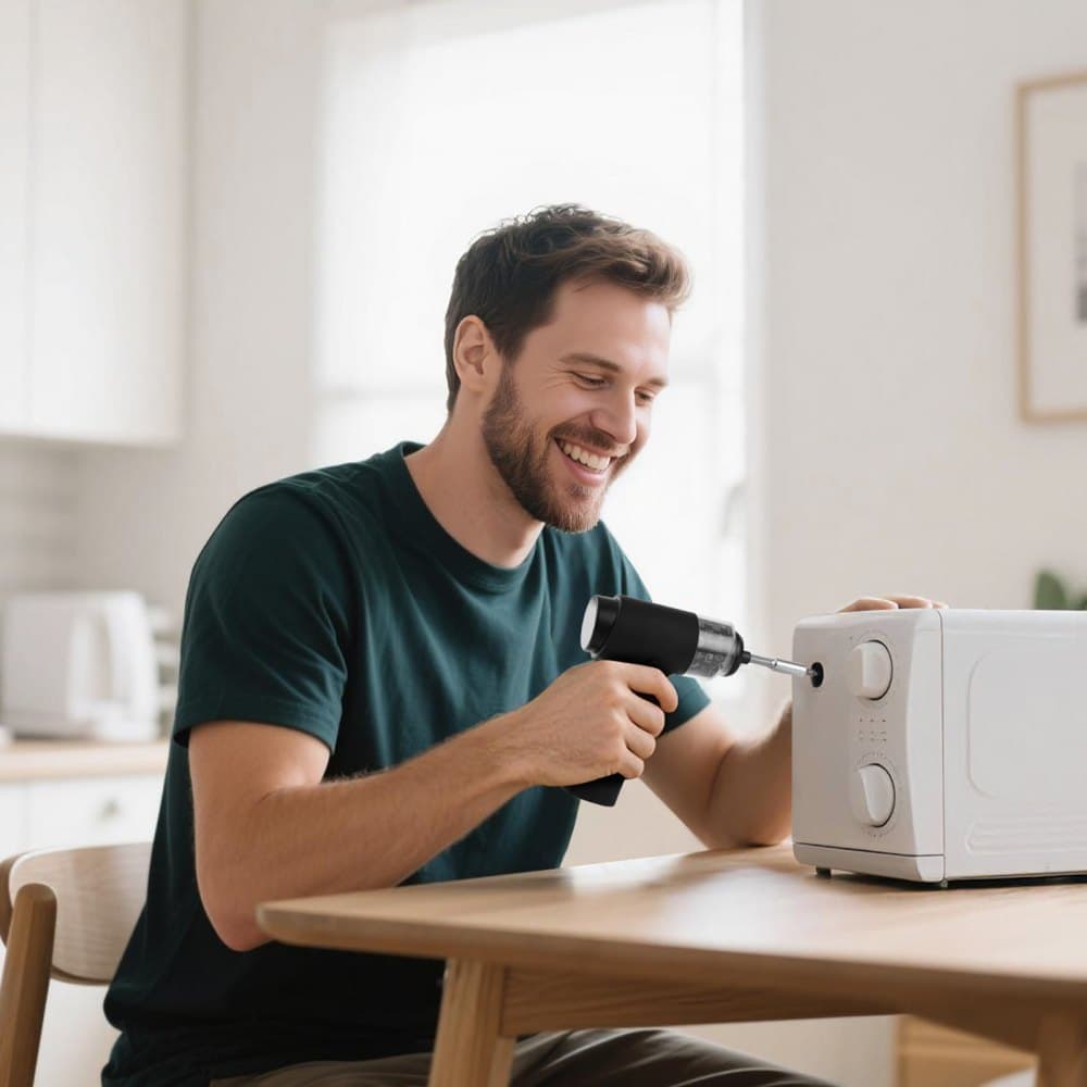 Elektromos csavarhúzó, 7 nyomatékbeállítás 0,5-5 Nm, 2500mAh akkumulátor, akkus csavarhúzó készlet 32 db 1/4 hüvelykes bittel, digitális kijelzővel, LED lámpával, C típusú töltési lehetőséggel, bútorok elektromos javításához