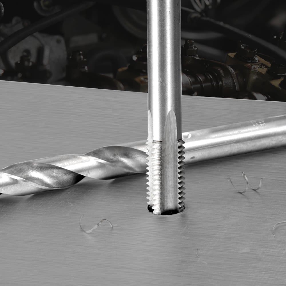 Helicoil menetjavító készlet, 338 darabos SAE és metrikus újramenetező szerszámkészlet, M5, M6, M8, M10, M12, 1/4", 5/16", 3/8", 7/16", 1/2", HSS fúrófejek, menetbetétek, menetfúrók, törőfejek, beszerelő szerszámok