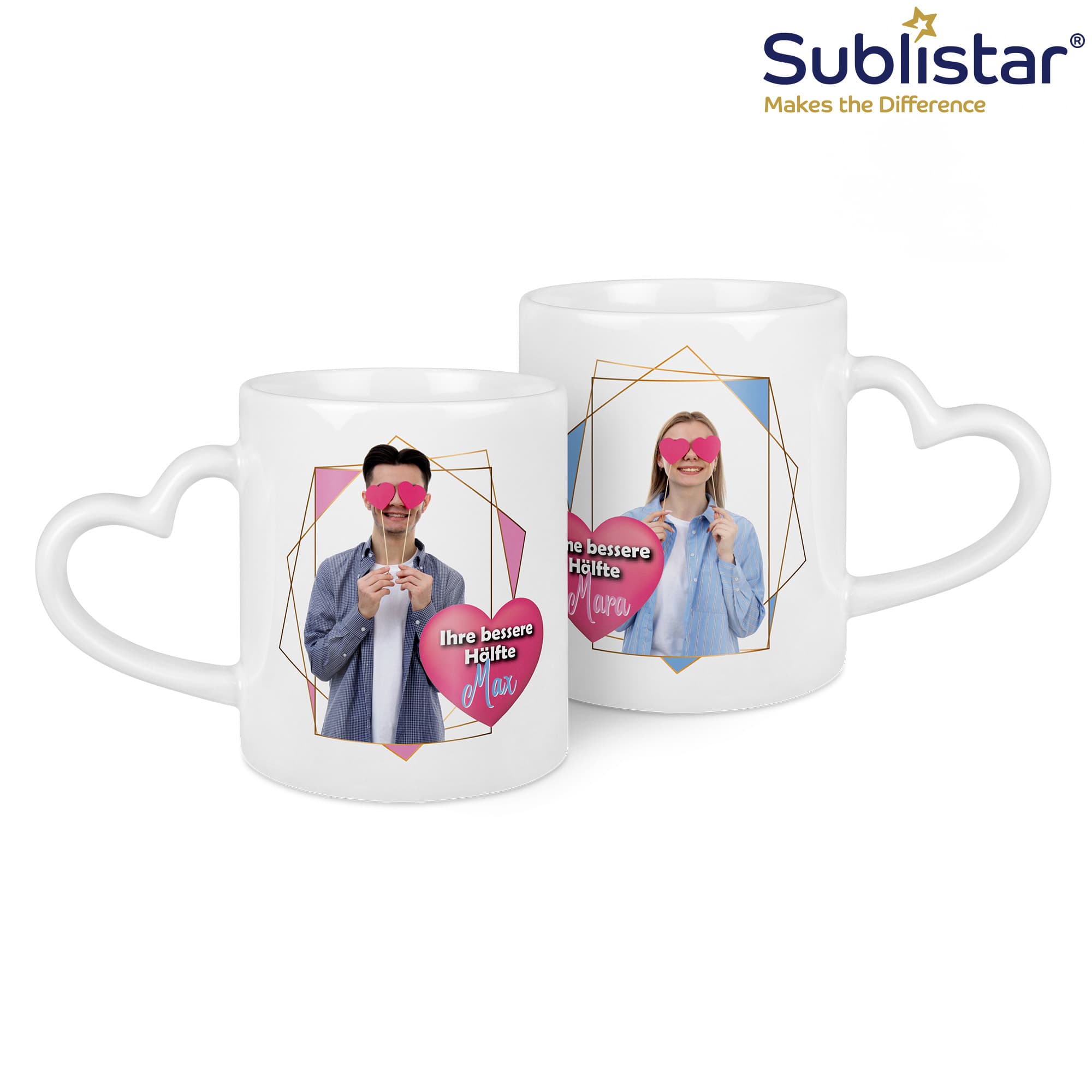 Páros bögre DUO, Sublistar® bevonattal, mosogatógépben mosható, 18 szett/karton