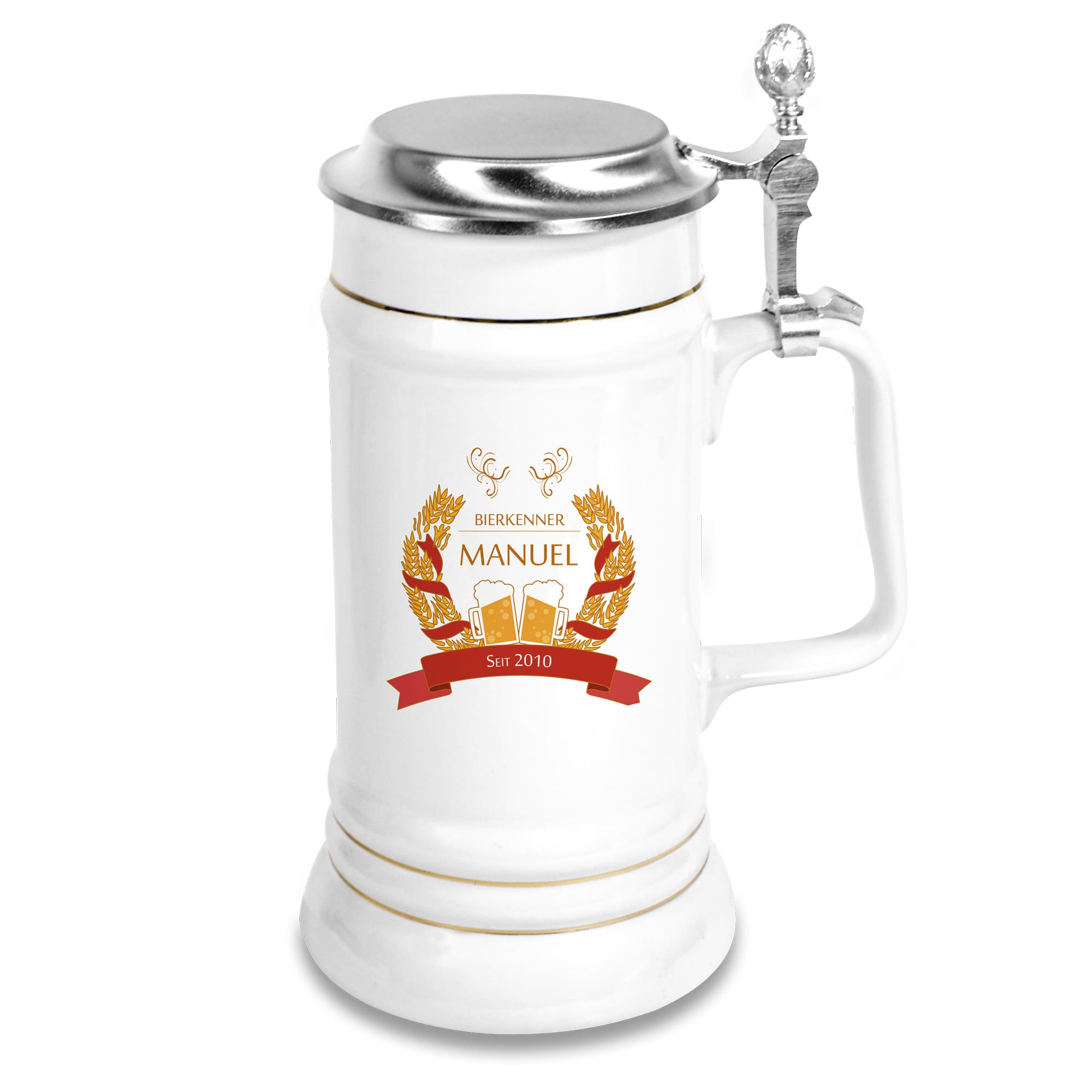Söröskorsó Upper Class 700 ml, fehér színű, tetővel, 6 db/csomag