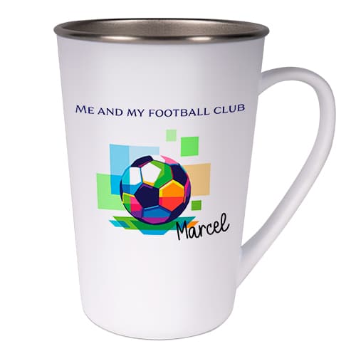 Kúpos rozsdamentes acél pohár, 17oz, polimer bevonattal, kézi mosás ajánlott, 12 db/réteg, 48 db/karton
