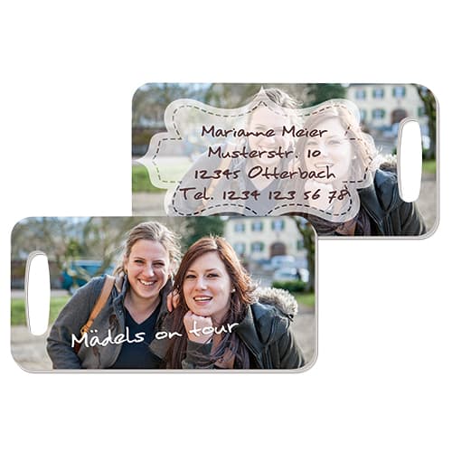 UNISUB poggyászcímke, 44 x 88 mm méretű, mindkét oldalra nyomtatható, fényes fehér színű, 50 db/karton