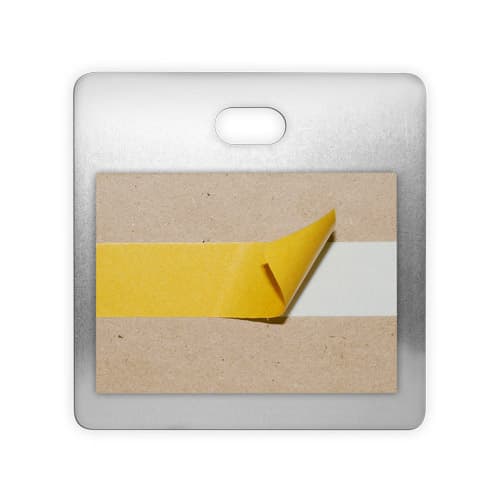 Alumínium akasztó MDF távtartó blokkal, méret 127 x 127 mm, 10 db/karton