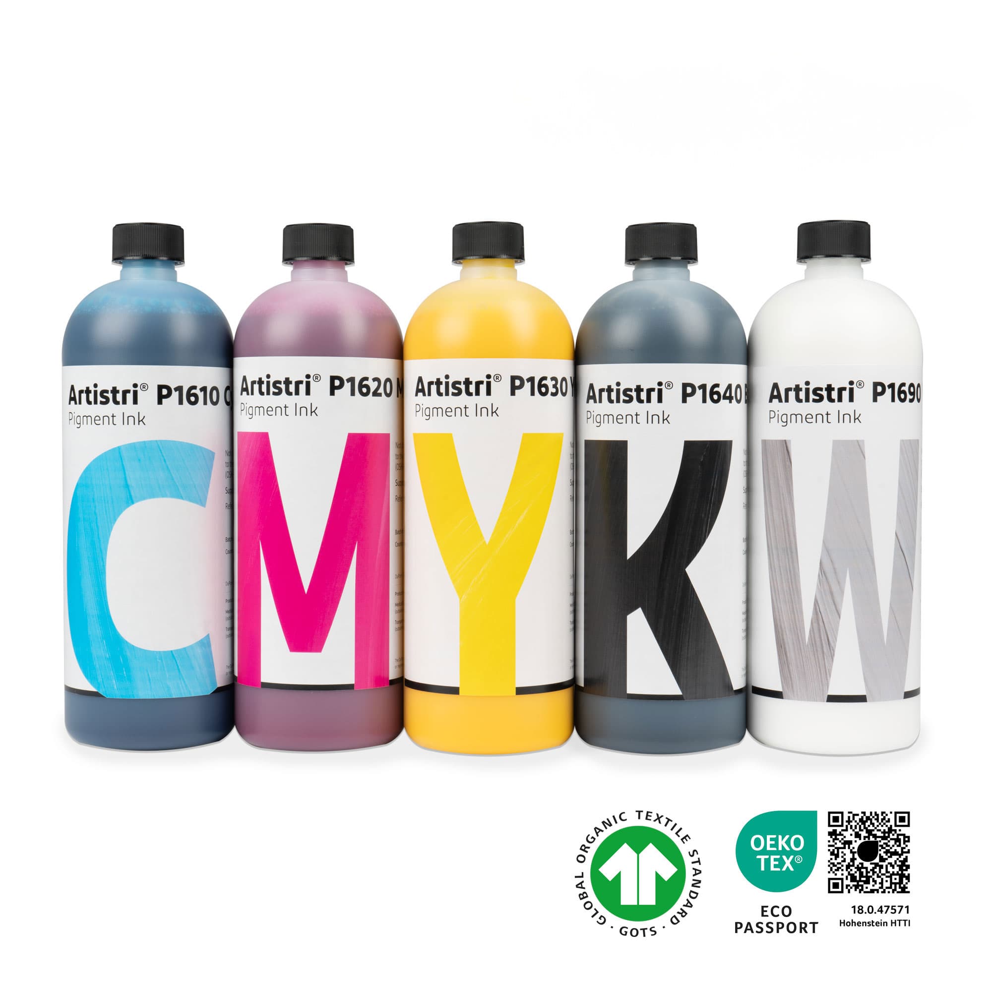 DTF tinta DuPont™ P1600 sorozat, különböző színek, 1 literes flakon