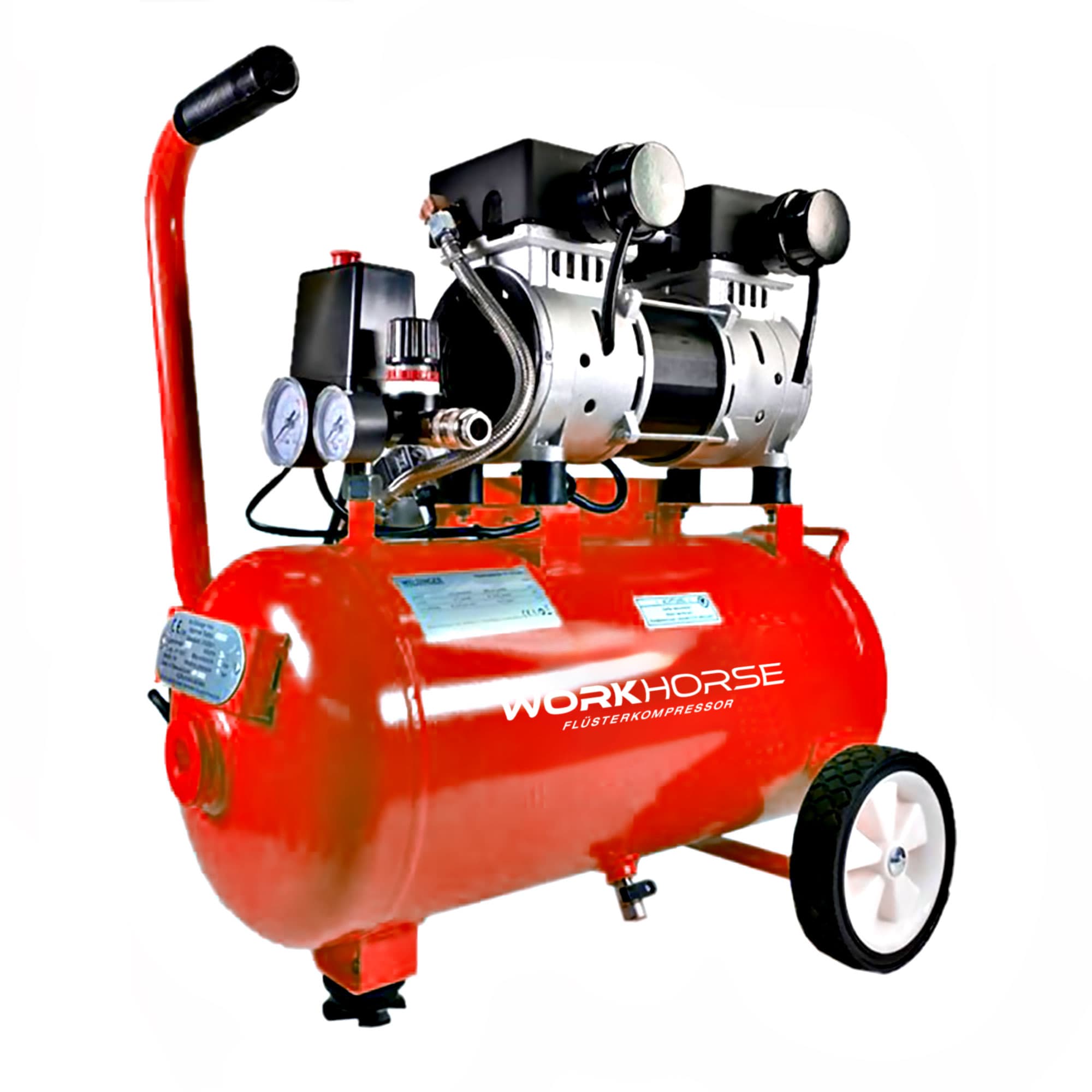 Workhorse légkompresszor, Turbo, kamratérfogat 24 liter, amely a következőket tartalmazza:
