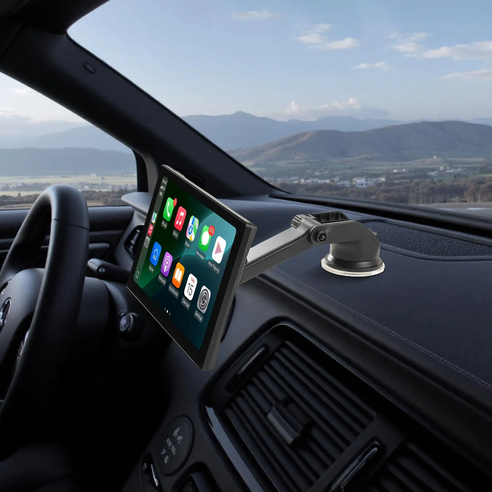 Autórádió CarPlay Érintőképernyő 10 hüvelykes Apple Android Első/hátsó kamera