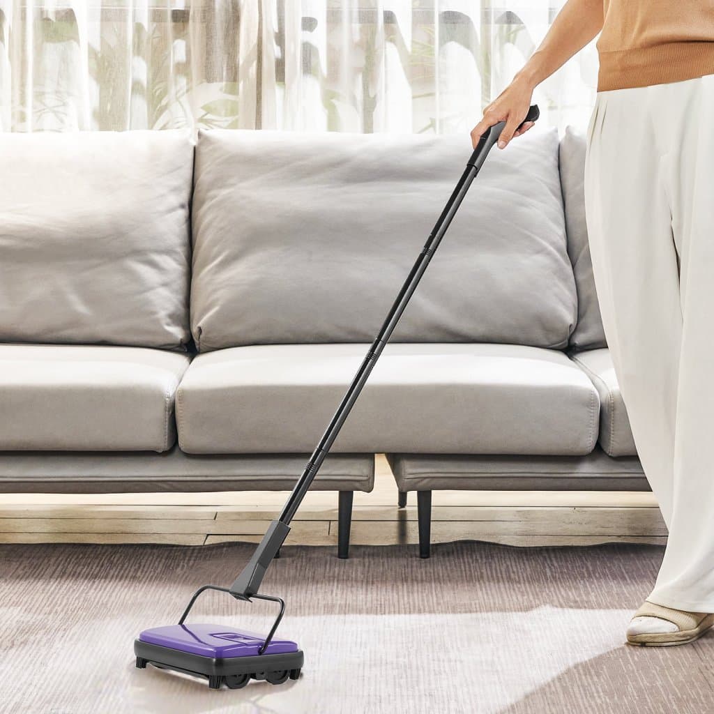 Kézi szőnyegseprű, 170 mm széles, ösvényseprő, lila