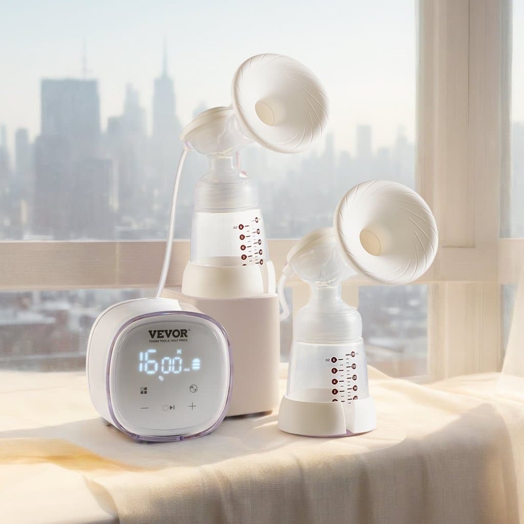 Dupla elektromos mellszívó, 4 üzemmóddal és 16 szívási szinttel, 300 Hgmm