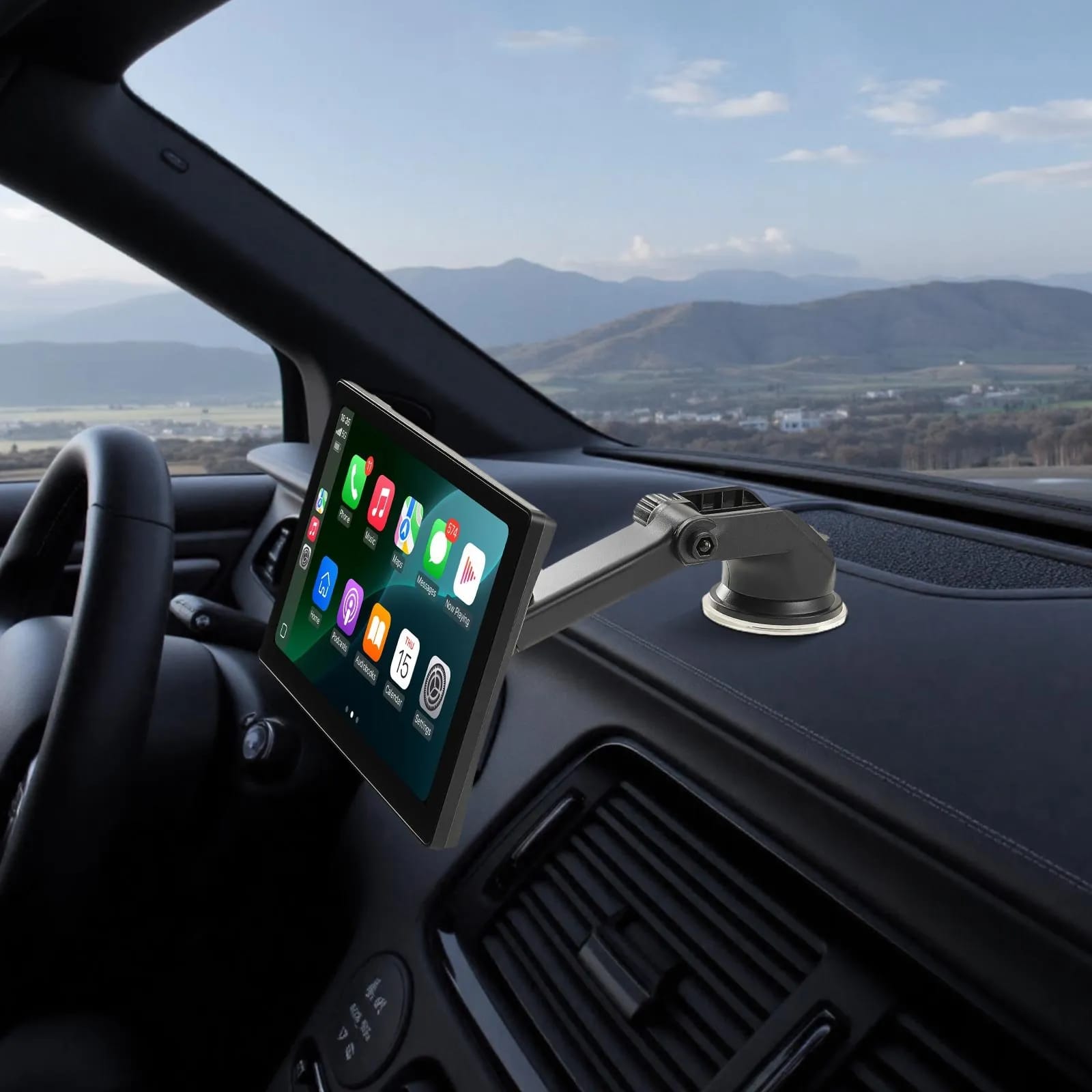 Autórádió CarPlay Érintőképernyő 9 hüvelykes Apple Android Első/hátsó kamera